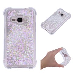 Dynamic Liquid Glitter Sand Quicksand Star TPU Case for Samsung Galaxy J1 2016 J120 - Pink