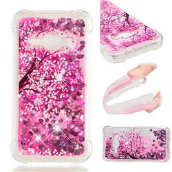 Pink Cherry Blossom Dynamic Liquid Glitter Sand Quicksand Star TPU Case for Samsung Galaxy J1 2016 J120