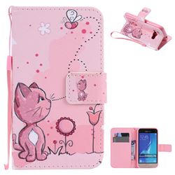 Cats and Bees PU Leather Wallet Case for Samsung Galaxy J1 2016 J120
