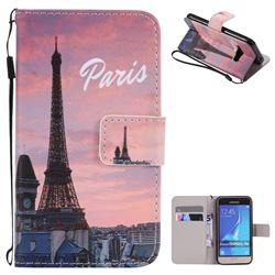 Paris Eiffel Tower PU Leather Wallet Case for Samsung Galaxy J1 2016 J120