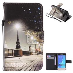 City Night View PU Leather Wallet Case for Samsung Galaxy J1 2016 J120