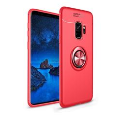 Auto Focus Invisible Ring Holder Soft Phone Case for Samsung Galaxy J2 Core - Red