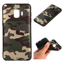 Camouflage Soft TPU Back Cover for Samsung Galaxy J2 Core - Gold Green
