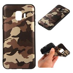 Camouflage Soft TPU Back Cover for Samsung Galaxy J2 Core - Gold Coffee