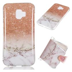 Glittering Rose Gold Soft TPU Marble Pattern Case for Samsung Galaxy J2 Core