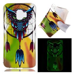 Owl Wind Chimes Noctilucent Soft TPU Back Cover for Samsung Galaxy J2 Core