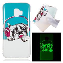Headphone Puppy Noctilucent Soft TPU Back Cover for Samsung Galaxy J2 Core