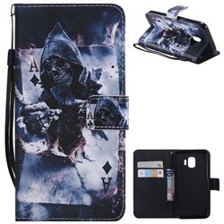 Skull Magician PU Leather Wallet Case for Samsung Galaxy J2 Core
