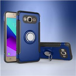 Armor Anti Drop Carbon PC + Silicon Invisible Ring Holder Phone Case for Samsung Galaxy J2 Prime G532 - Sapphire
