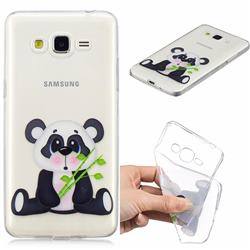 Bamboo Panda Clear Varnish Soft Phone Back Cover for Samsung Galaxy J2 Prime G532