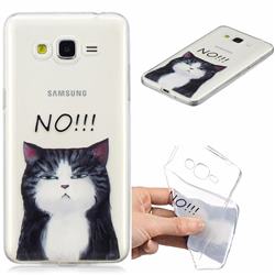 Cat Say No Clear Varnish Soft Phone Back Cover for Samsung Galaxy J2 Prime G532