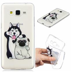 Selfie Dog Clear Varnish Soft Phone Back Cover for Samsung Galaxy J2 Prime G532