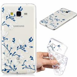 Magnolia Flower Clear Varnish Soft Phone Back Cover for Samsung Galaxy J2 Prime G532