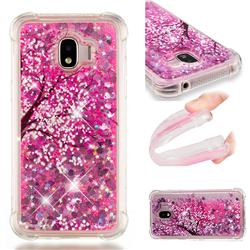 Pink Cherry Blossom Dynamic Liquid Glitter Sand Quicksand Star TPU Case for Samsung Galaxy J2 Pro (2018)