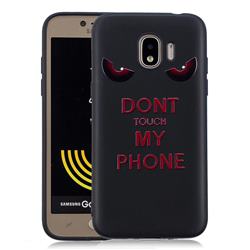 Red Eyes 3D Embossed Relief Black Soft Back Cover for Samsung Galaxy J2 Pro (2018)