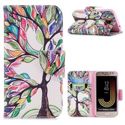 The Tree of Life Leather Wallet Case for Samsung Galaxy J2 Pro (2018)