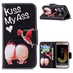 Lovely Pig Ass Leather Wallet Case for Samsung Galaxy J2 Pro (2018)