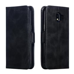 Retro Classic Calf Pattern Leather Wallet Phone Case for Samsung Galaxy J2 Pro (2018) - Black