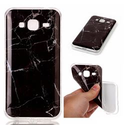 Black Soft TPU Marble Pattern Case for Samsung Galaxy J3