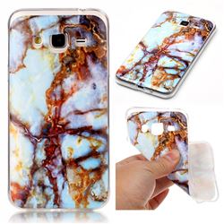 Blue Gold Soft TPU Marble Pattern Case for Samsung Galaxy J3