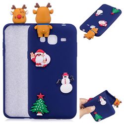 Navy Elk Christmas Xmax Soft 3D Silicone Case for Samsung Galaxy J3 2016 J320