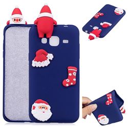 Navy Santa Claus Christmas Xmax Soft 3D Silicone Case for Samsung Galaxy J3 2016 J320