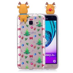 Christmas Bow Soft 3D Climbing Doll Soft Case for Samsung Galaxy J3 2016 J320