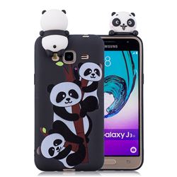 Ascended Panda Soft 3D Climbing Doll Soft Case for Samsung Galaxy J3 2016 J320