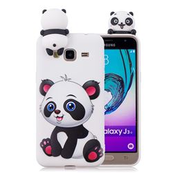 Panda Girl Soft 3D Climbing Doll Soft Case for Samsung Galaxy J3 2016 J320