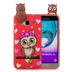 Bow Owl Soft 3D Climbing Doll Soft Case for Samsung Galaxy J3 2016 J320