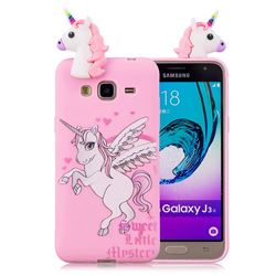 Wings Unicorn Soft 3D Climbing Doll Soft Case for Samsung Galaxy J3 2016 J320