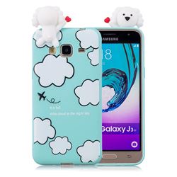Cute Cloud Girl Soft 3D Climbing Doll Soft Case for Samsung Galaxy J3 2016 J320