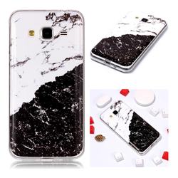Black and White Soft TPU Marble Pattern Phone Case for Samsung Galaxy J3 2016 J320