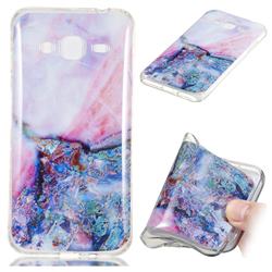 Purple Amber Soft TPU Marble Pattern Phone Case for Samsung Galaxy J3 2016 J320