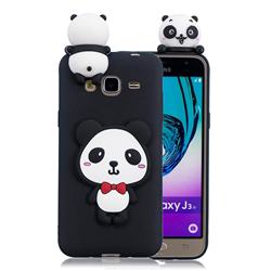 Red Bow Panda Soft 3D Climbing Doll Soft Case for Samsung Galaxy J3 2016 J320