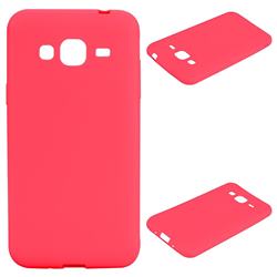 Candy Soft Silicone Protective Phone Case for Samsung Galaxy J3 2016 J320 - Red