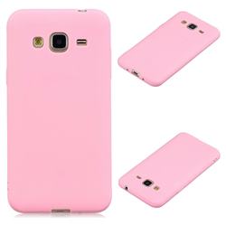Candy Soft Silicone Protective Phone Case for Samsung Galaxy J3 2016 J320 - Dark Pink