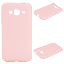 Candy Soft Silicone Protective Phone Case for Samsung Galaxy J3 2016 J320 - Light Pink