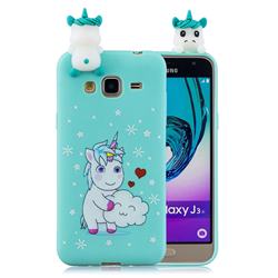 Heart Unicorn Soft 3D Climbing Doll Soft Case for Samsung Galaxy J3 2016 J320