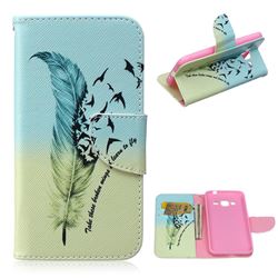 Feather Bird Leather Wallet Case for Samsung Galaxy J3 J320F J320P J320M