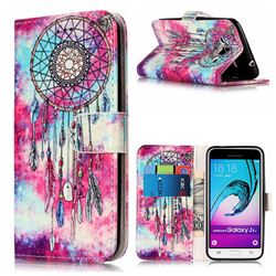 Butterfly Chimes PU Leather Wallet Case for Samsung Galaxy J3 2016 J320
