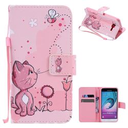 Cats and Bees PU Leather Wallet Case for Samsung Galaxy J3 2016 J320