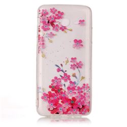 Plum Blossom Bloom Super Clear Soft TPU Back Cover for Samsung Galaxy J3 2017 Emerge
