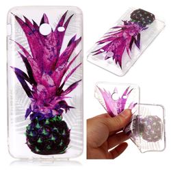 Purple Pineapple Super Clear Flash Powder Shiny Soft TPU Back Cover for Samsung Galaxy J3 2017 Emerge US Edition