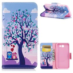 Tree and Owls Leather Wallet Case for Samsung Galaxy J3 2017 Emerge