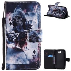 Skull Magician PU Leather Wallet Case for Samsung Galaxy J3 2017 Emerge US Edition