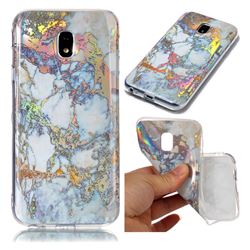 Color Plating Marble Pattern Soft TPU Case for Samsung Galaxy J3 2017 J330 Eurasian - Gold