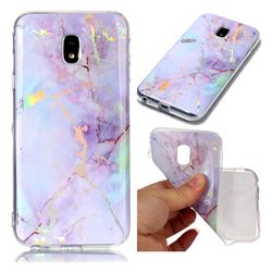 Color Plating Marble Pattern Soft TPU Case for Samsung Galaxy J3 2017 J330 Eurasian - Purple