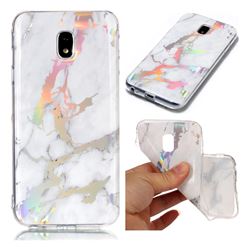 Color Plating Marble Pattern Soft TPU Case for Samsung Galaxy J3 2017 J330 Eurasian - White