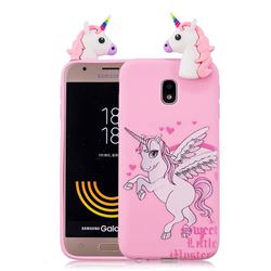 Wings Unicorn Soft 3D Climbing Doll Soft Case for Samsung Galaxy J3 2017 J330 Eurasian